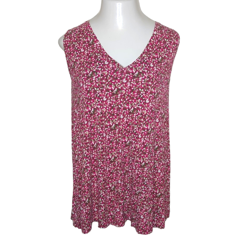 LANE BRYANT Pink V-Neck Sleeveless Tank 26 28